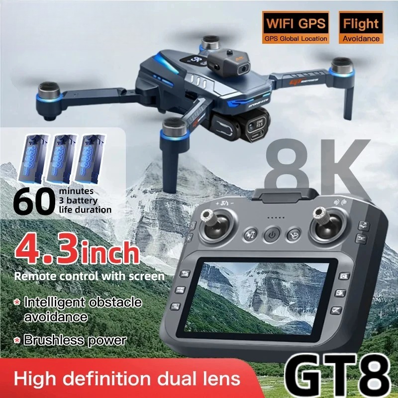 Drone Mapping - Original GT8 Drone 8K Professional Dual