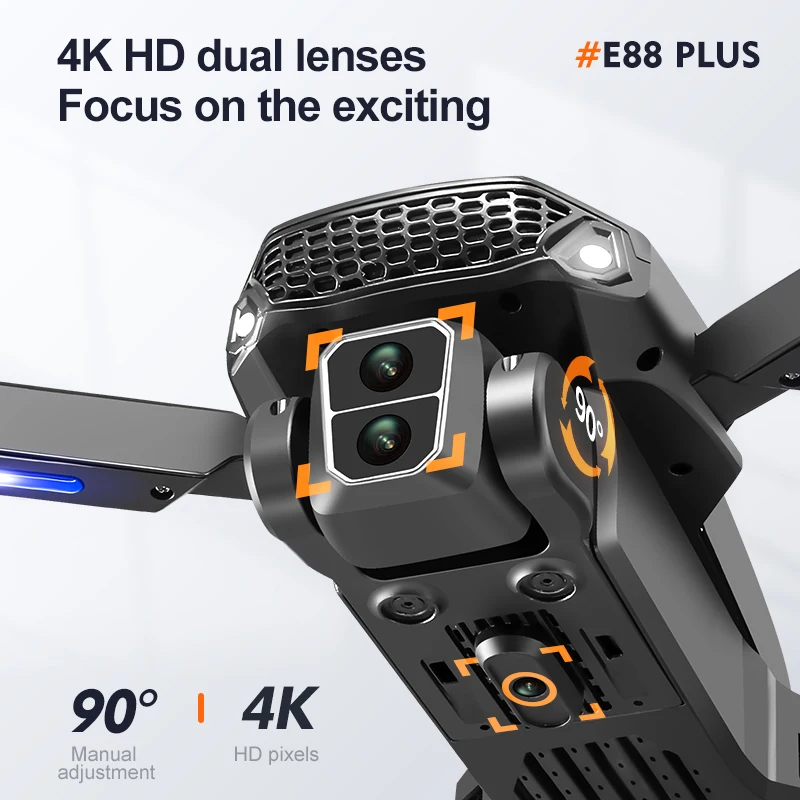 New E88 Plus Quadcopter Drone: - Drone Lidar 评论和价格