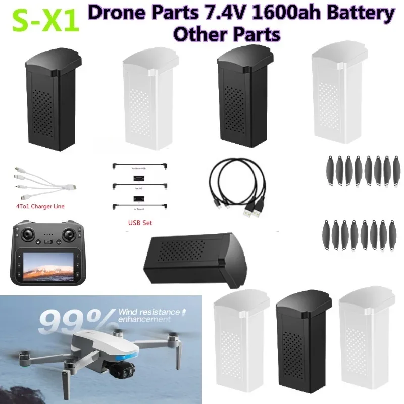 S-X1 MAX GPS Drone Battery 7.4 - Drone Mapping 评论和价格
